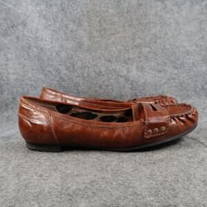 Cloudwalkers Shoes Womens 11W Loafers Slip On Classic Comfort Moc Toe Brown Flat